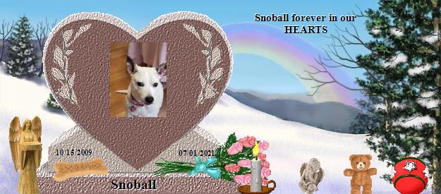 Snoball's Rainbow Bridge Pet Loss Memorial Residency Image