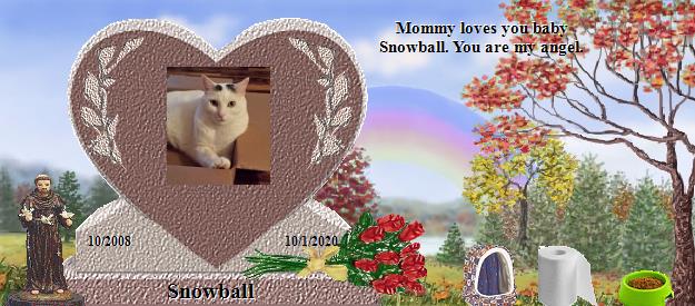 Snowball's Rainbow Bridge Pet Loss Memorial Residency Image