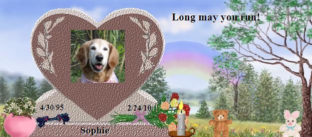 Sophie's Rainbow Bridge Pet Loss Memorial Residency Image