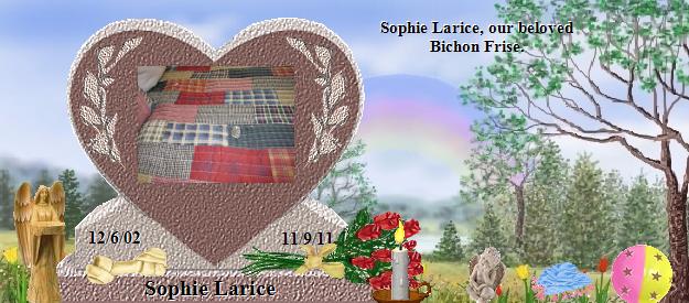 Sophie Larice's Rainbow Bridge Pet Loss Memorial Residency Image