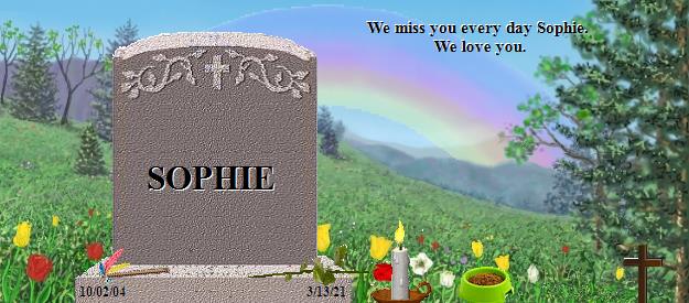 SOPHIE's Rainbow Bridge Pet Loss Memorial Residency Image