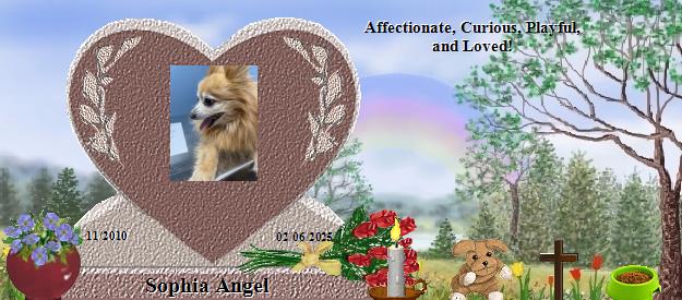 Sophia Angel's Rainbow Bridge Pet Loss Memorial Residency Image