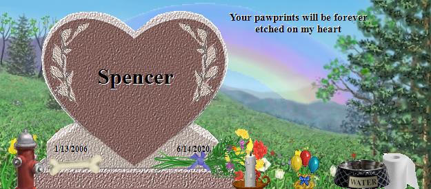 Spencer's Rainbow Bridge Pet Loss Memorial Residency Image