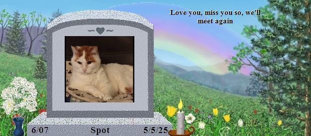 Spot's Rainbow Bridge Pet Loss Memorial Residency Image