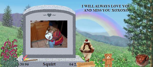 Squirt's Rainbow Bridge Pet Loss Memorial Residency Image