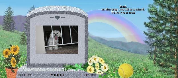 Sunni's Rainbow Bridge Pet Loss Memorial Residency Image
