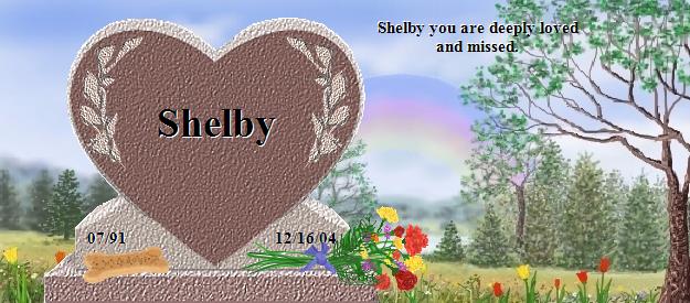 Shelby's Rainbow Bridge Pet Loss Memorial Residency Image
