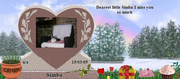 Simba's Rainbow Bridge Pet Loss Memorial Residency Image