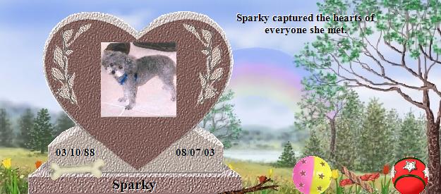Sparky's Rainbow Bridge Pet Loss Memorial Residency Image