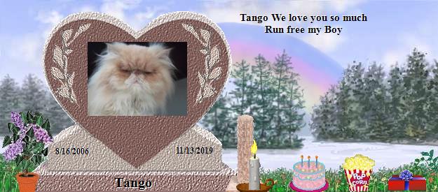 Tango's Rainbow Bridge Pet Loss Memorial Residency Image