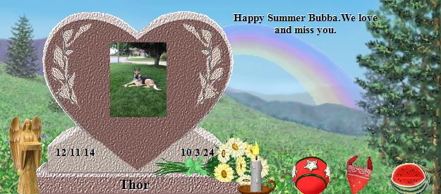 Thor's Rainbow Bridge Pet Loss Memorial Residency Image