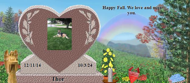 Thor's Rainbow Bridge Pet Loss Memorial Residency Image