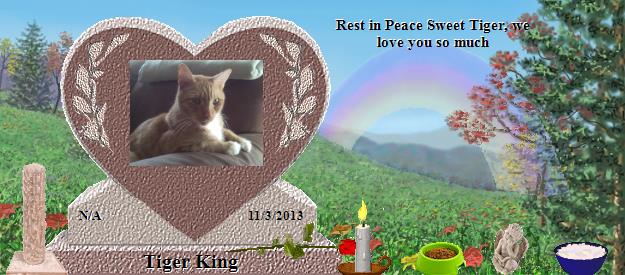 Tiger King's Rainbow Bridge Pet Loss Memorial Residency Image