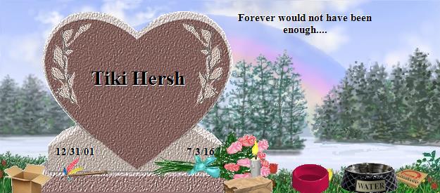 Tiki Hersh's Rainbow Bridge Pet Loss Memorial Residency Image