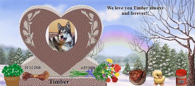 Timber's Rainbow Bridge Pet Loss Memorial Residency Image