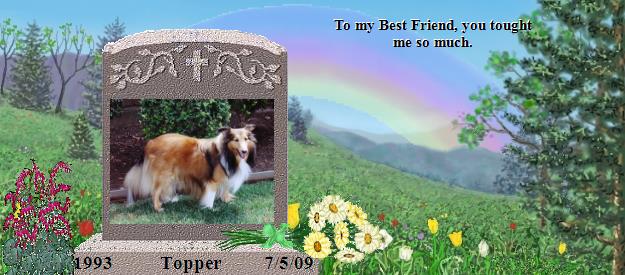 Topper's Rainbow Bridge Pet Loss Memorial Residency Image