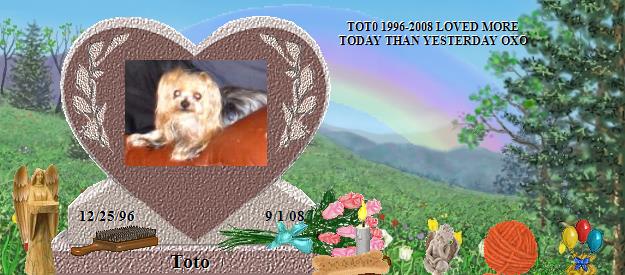 Toto's Rainbow Bridge Pet Loss Memorial Residency Image