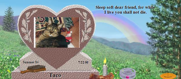 Taco's Rainbow Bridge Pet Loss Memorial Residency Image