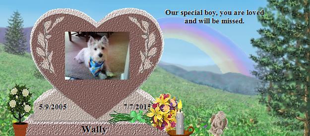 Wally's Rainbow Bridge Pet Loss Memorial Residency Image