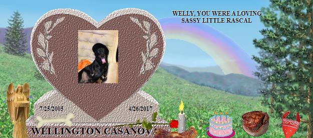 WELLINGTON CASANOVA's Rainbow Bridge Pet Loss Memorial Residency Image
