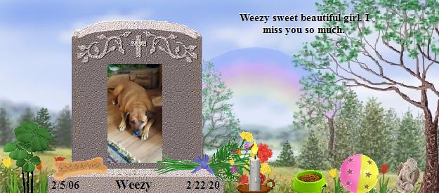 Weezy's Rainbow Bridge Pet Loss Memorial Residency Image