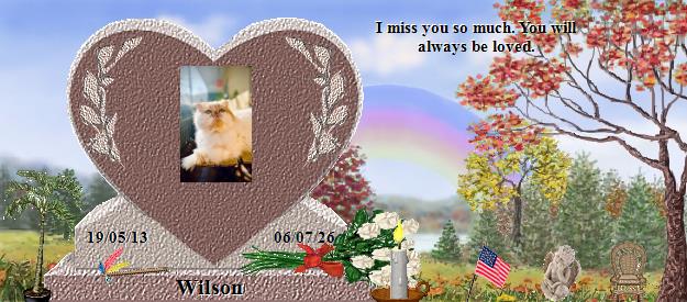 Wilson's Rainbow Bridge Pet Loss Memorial Residency Image