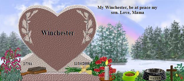 Winchester's Rainbow Bridge Pet Loss Memorial Residency Image
