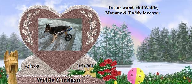Wolfie Corrigan's Rainbow Bridge Pet Loss Memorial Residency Image