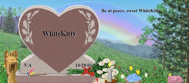 WhiteKitty's Rainbow Bridge Pet Loss Memorial Residency Image
