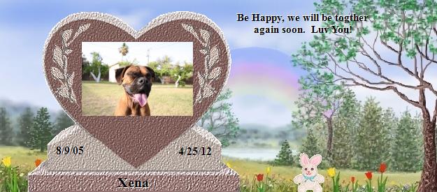 Xena's Rainbow Bridge Pet Loss Memorial Residency Image