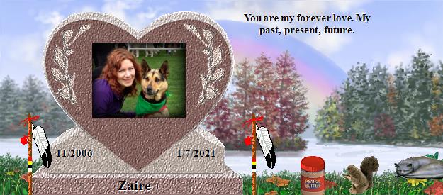 Zaire's Rainbow Bridge Pet Loss Memorial Residency Image