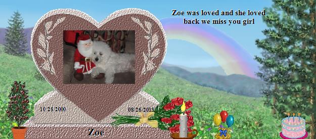 Zoe's Rainbow Bridge Pet Loss Memorial Residency Image